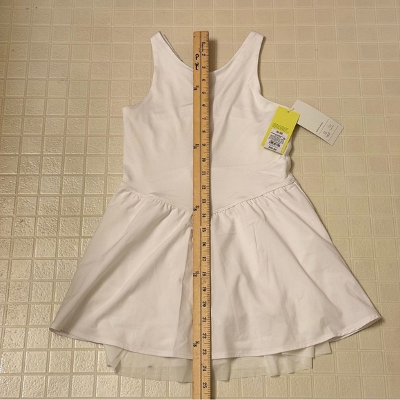Girls' Knit Double Layer Dress - All In Motion White Size M - Picture 6 of 7